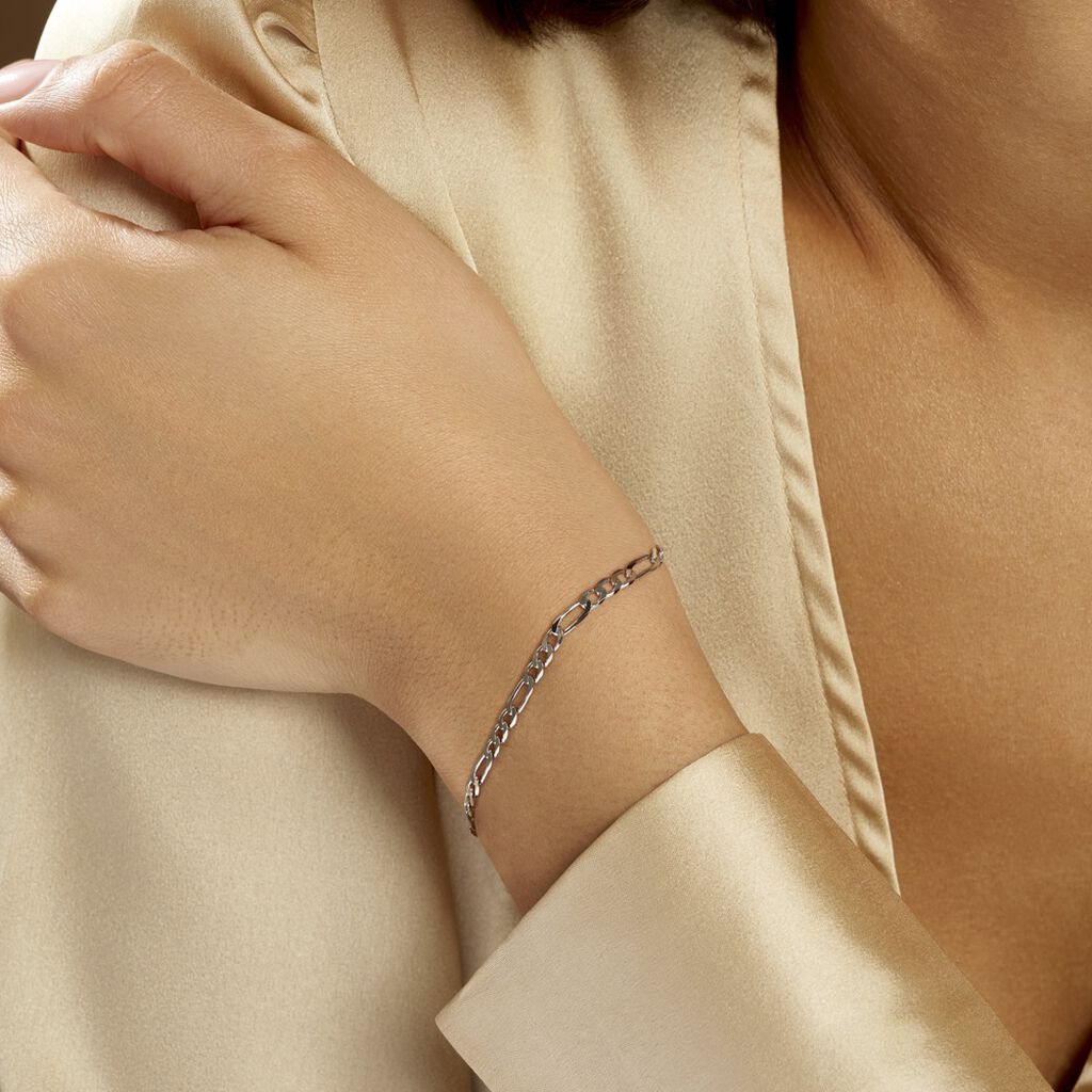 Bracelet Vivian Argent Blanc - Bracelets chaîne Femme | Histoire d’Or