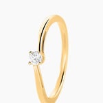 Bague Dympna Or Jaune Diamant - Bagues solitaires Femme | Histoire d&rsquo;Or