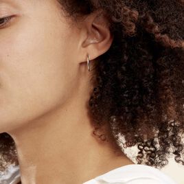 Créoles Valencina Or Blanc - Boucles d'oreilles créoles Femme | Histoire d’Or