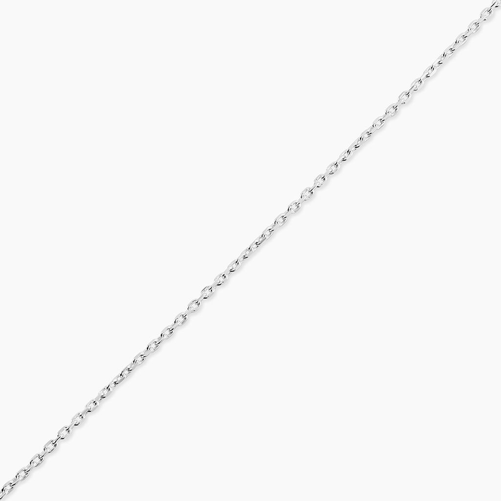 Cha&icirc;ne Claudine Maille For&ccedil;at Argent Blanc - Chaines Femme | Histoire d&rsquo;Or