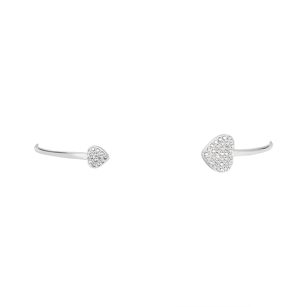 Bracelet Jonc Domitylle Argent Blanc Oxyde De Zirconium - Bracelets joncs Femme | Histoire d’Or