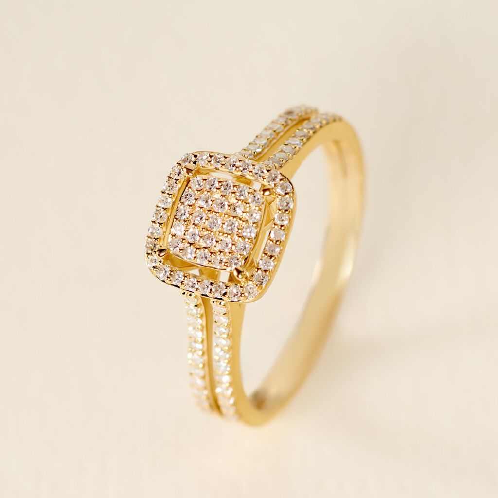 Bague Collection 1986 Or Jaune Diamant - Bagues avec pierre Femme | Histoire d’Or