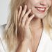 Demi-alliance Or Blanc  Valentine Diamant Synthetique - Alliances Femme | Histoire d’Or