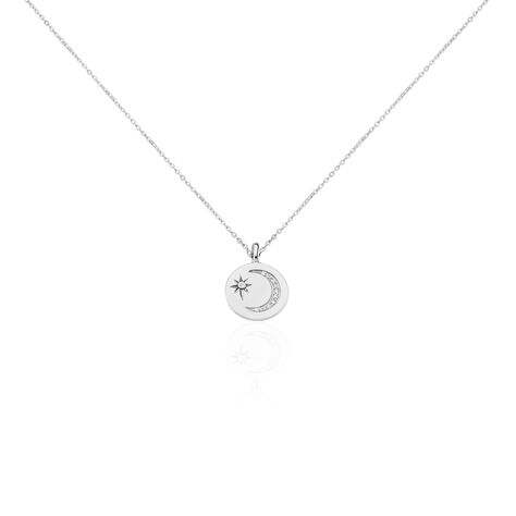 Collier Araroundus Argent Blanc Oxyde De Zirconium - Colliers fantaisie Femme | Histoire d&rsquo;Or