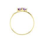 Bague Myrtie Or Jaune Amethyste Violet Oxyde De Zirconium - Bagues avec pierre Femme | Histoire d&rsquo;Or