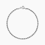 Bracelet Cordelia Maille Corde Or Blanc - Bracelets cha&icirc;ne Femme | Histoire d&rsquo;Or