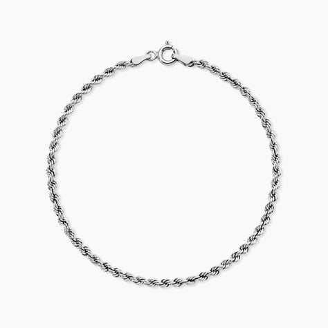 Bracelet Cordelia Maille Corde Or Blanc - Bracelets cha&icirc;ne Femme | Histoire d&rsquo;Or