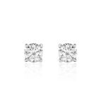 Boucles D'oreilles Puces Victoria Or Blanc Diamant - Clous d'oreilles Femme | Histoire d&rsquo;Or