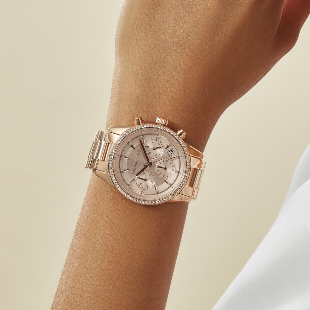 Montres Michael Kors MK6357 Acier Clip Rose Ronde HIMFR1S5950 Histoire d Or