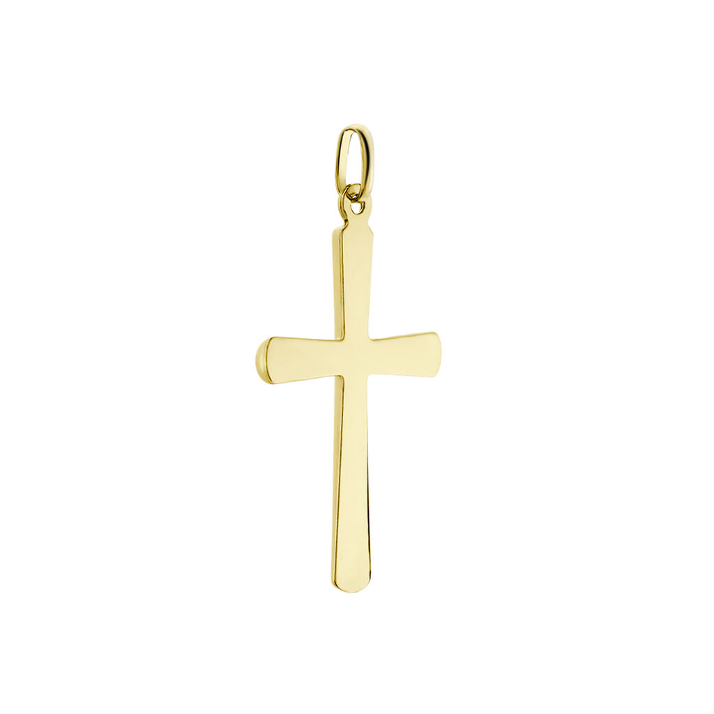 Pendentif Alyssa Croix Or Jaune - Pendentifs Baptême Famille | Histoire d’Or