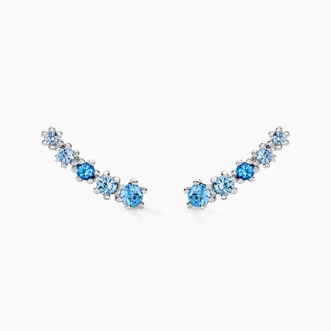 Bijoux D'oreilles Elorine Argent Blanc Oxyde De Zirconium - Boucles d'oreilles fantaisie Femme | Histoire d&rsquo;Or