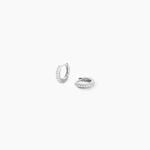 Cr&eacute;oles Karlene Argent Blanc Oxyde De Zirconium - Boucles d'oreilles cr&eacute;oles Femme | Histoire d&rsquo;Or