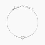 Bracelet Phanie Argent Blanc Oxyde De Zirconium - F&ecirc;te des m&egrave;res Femme | Histoire d&rsquo;Or