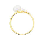 Bague Norah Or Jaune Perle De Culture Et Oxyde De Zirconium - Bagues solitaires Femme | Histoire d&rsquo;Or