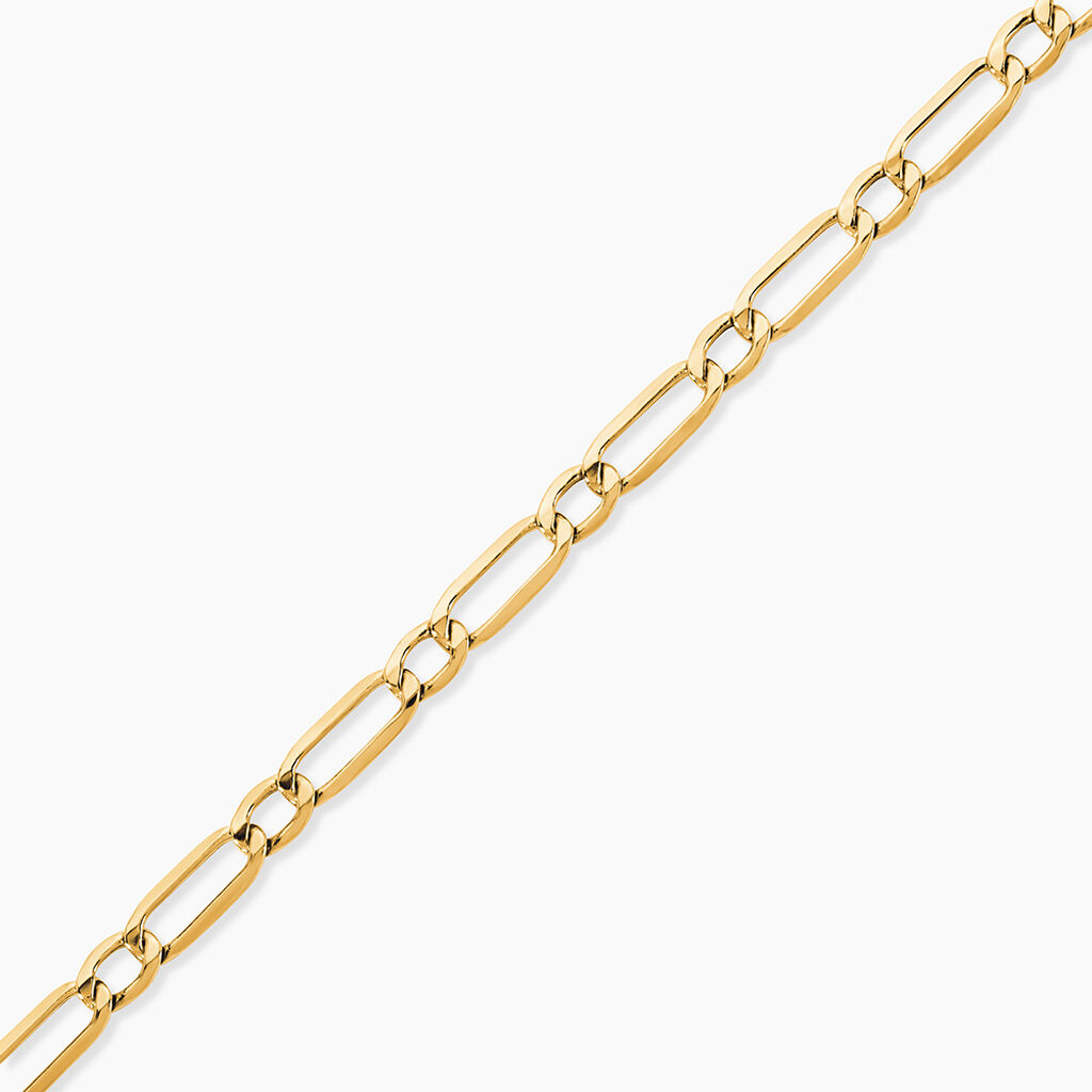 Bracelet Ophelio Maille Alternee 1/1 Or Jaune - Bracelets cha&icirc;ne Femme | Histoire d&rsquo;Or