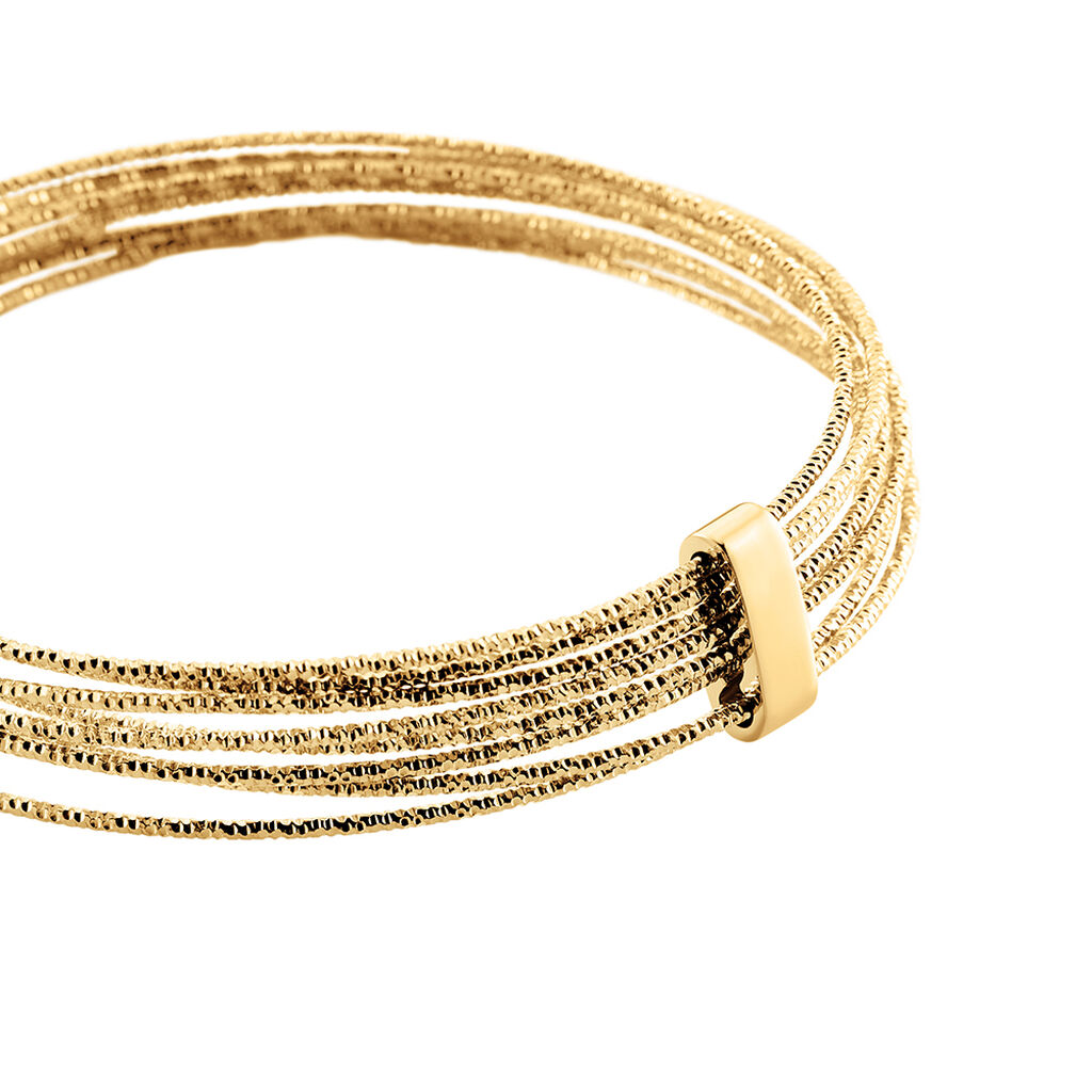 Bracelet Jonc Golden Liana Acier Jaune - Bracelets joncs Femme | Histoire d’Or