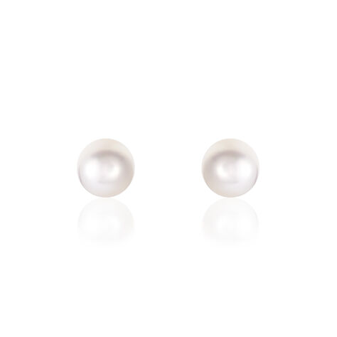 Boucles D'oreilles Puces Suki Or Jaune Perle De Culture - Clous d'oreilles Femme | Histoire d’Or