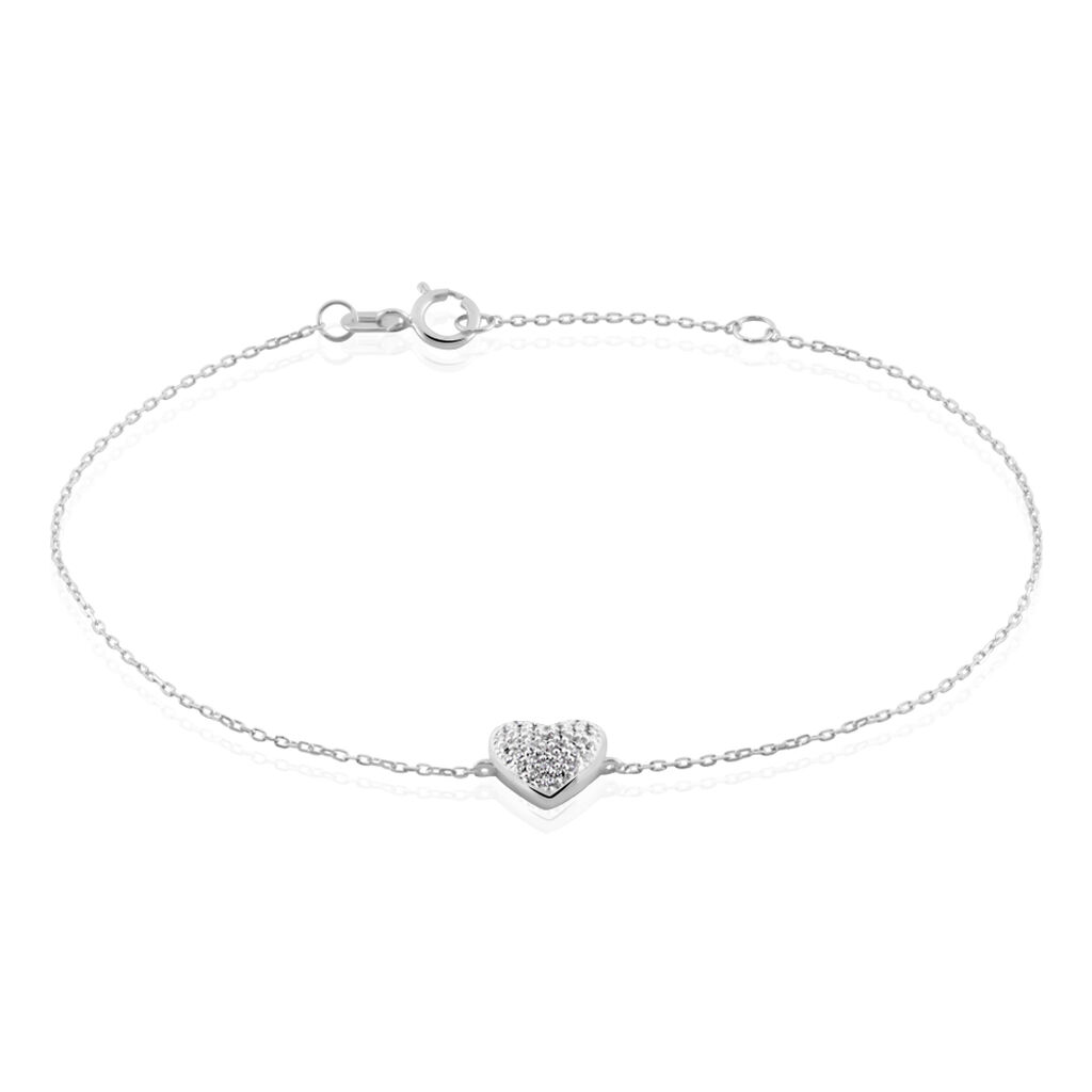 Bracelet Dann Or Blanc Oxyde De Zirconium - Bracelets Femme | Histoire d’Or