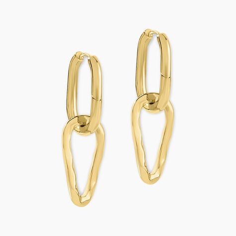 Boucles D'oreilles Pendantes Gold Aura Acier Jaune - Boucles d'oreilles fantaisie Femme | Histoire d’Or