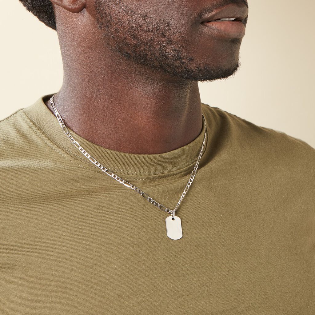 Pendentif Aymerik Argent Blanc - Pendentifs Homme | Histoire d’Or