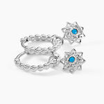 Cr&eacute;oles Meissa Argent Blanc Oxyde De Zirconium - Boucles d'oreilles cr&eacute;oles Femme | Histoire d&rsquo;Or