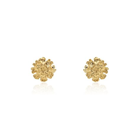 Boucles D'oreilles Puces Dyonis Acier Jaune - Boucles d'oreilles fantaisie Femme | Histoire d’Or