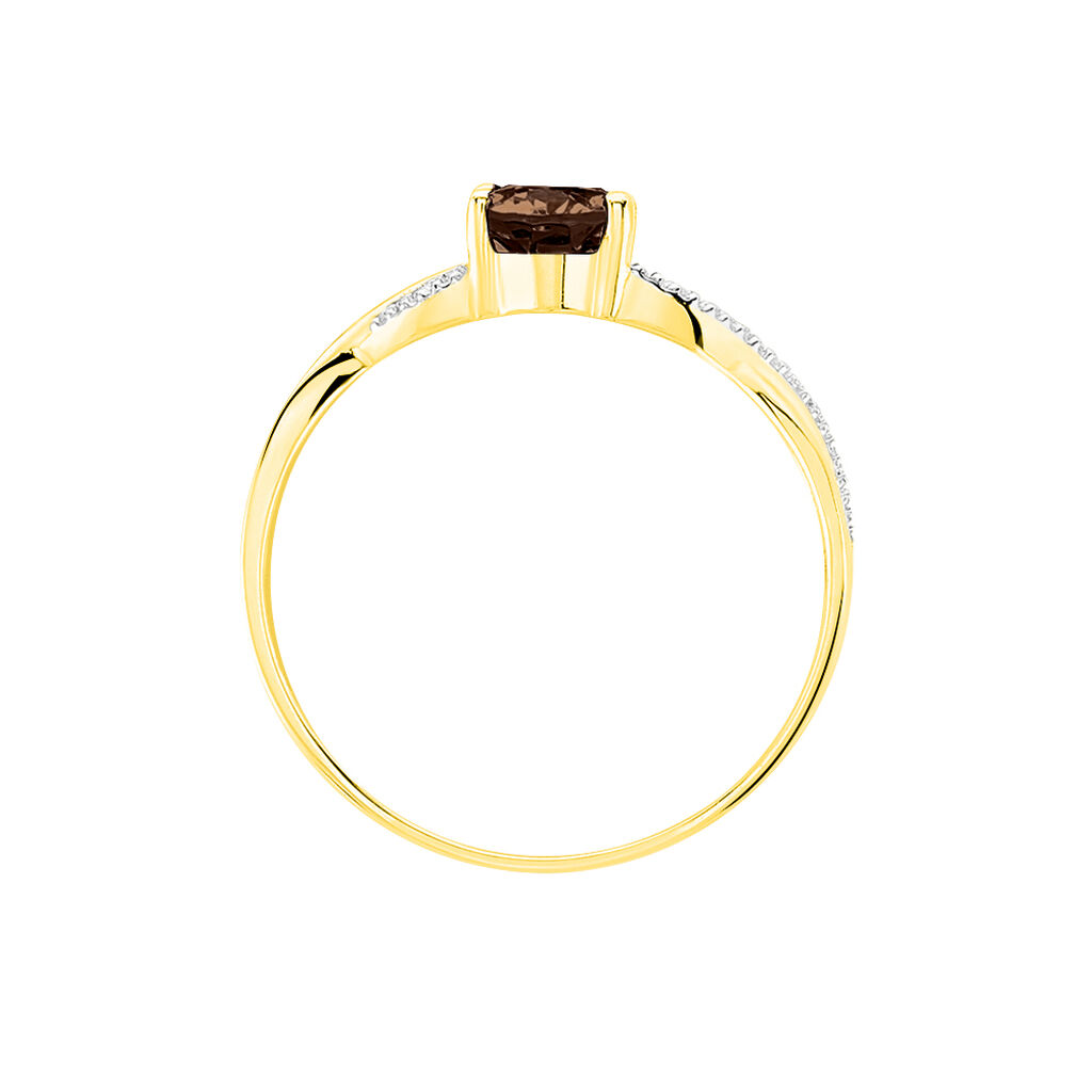 Bague Candice Or Jaune Quartz - Bagues solitaires Femme | Histoire d’Or