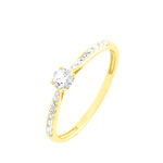 Bague Solitaire Hemera Or Jaune Diamant - Bagues solitaires Femme | Histoire d&rsquo;Or