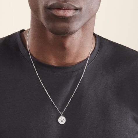 Collier Argent Blanc Hosni - Colliers Zodiaque Homme | Histoire d’Or