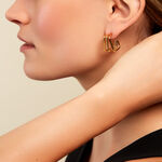 Cr&eacute;oles Dieppe Acier Jaune - Boucles d'oreilles cr&eacute;oles Femme | Histoire d&rsquo;Or