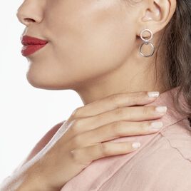 Boucles D'oreilles Pendantes Colas Argent Oxyde De Zirconium - Boucles d'oreilles pendantes Femme | Histoire d’Or
