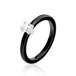 Bague Solitaire Nigelia Argent Blanc Oxyde De Zirconium - Bagues solitaires Femme | Histoire d&rsquo;Or