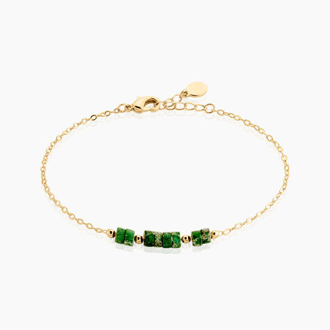 Bracelet Odalis Plaque Or Jaune Jaspe Africain - Bracelets Femme | Histoire d’Or