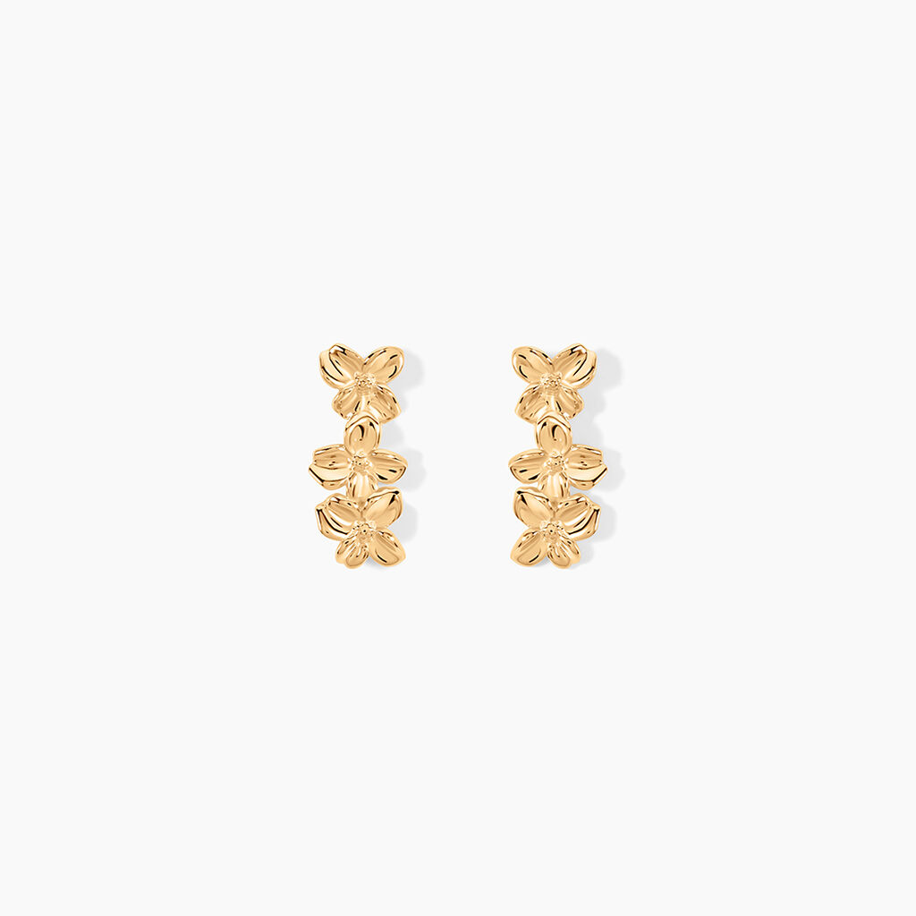 Boucles D'Oreilles Puces Selva Plaqu&eacute; Or Jaune - Boucles d'oreilles fantaisie Femme | Histoire d&rsquo;Or