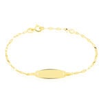 Bracelet Identit&eacute; Eowyn Maille Fantaisie Or Jaune - Bracelets Communion Enfant | Histoire d&rsquo;Or