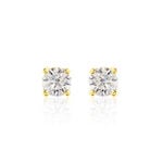 Boucles D'oreilles Puces Victoria Or Jaune Diamant - Clous d'oreilles Femme | Histoire d&rsquo;Or