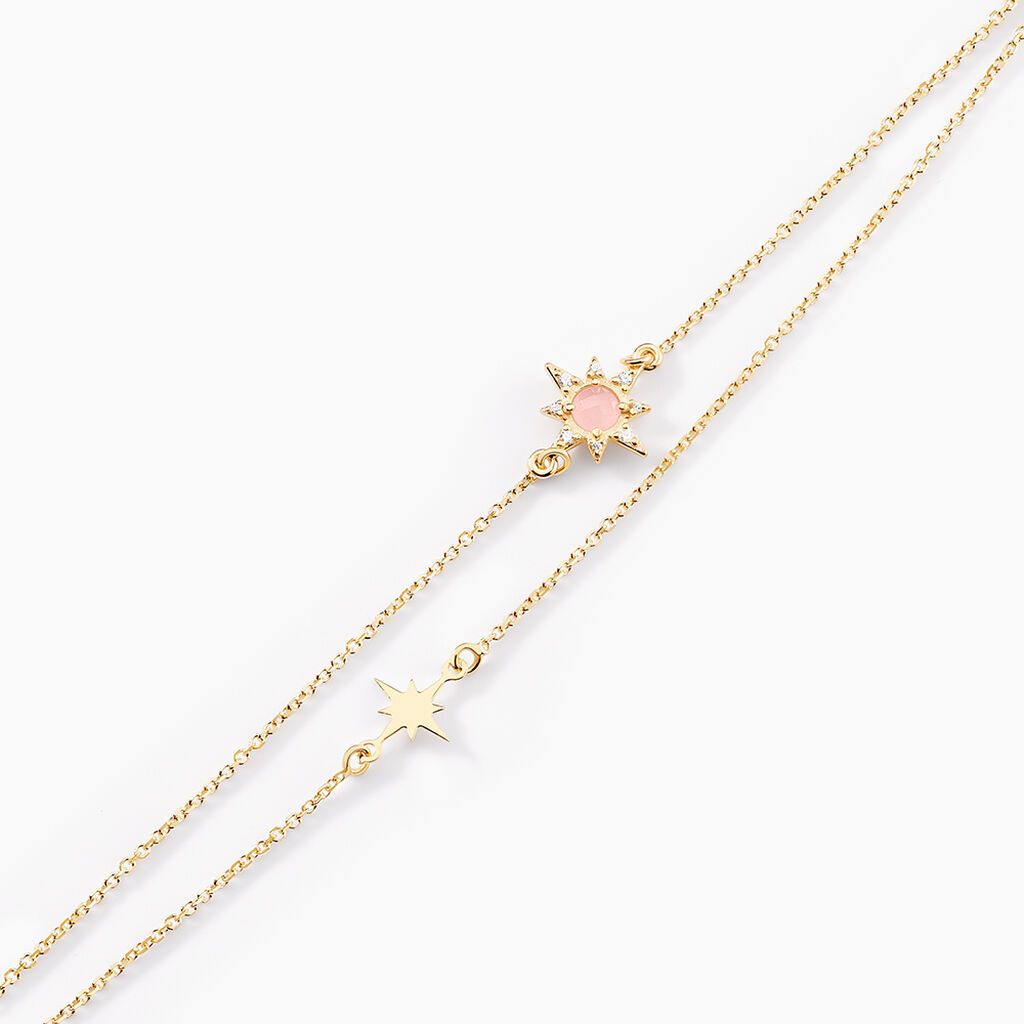 Bracelet Terrie Or Jaune Calcedoine Et Oxyde De Zirconium - Bracelets Femme | Histoire d&rsquo;Or