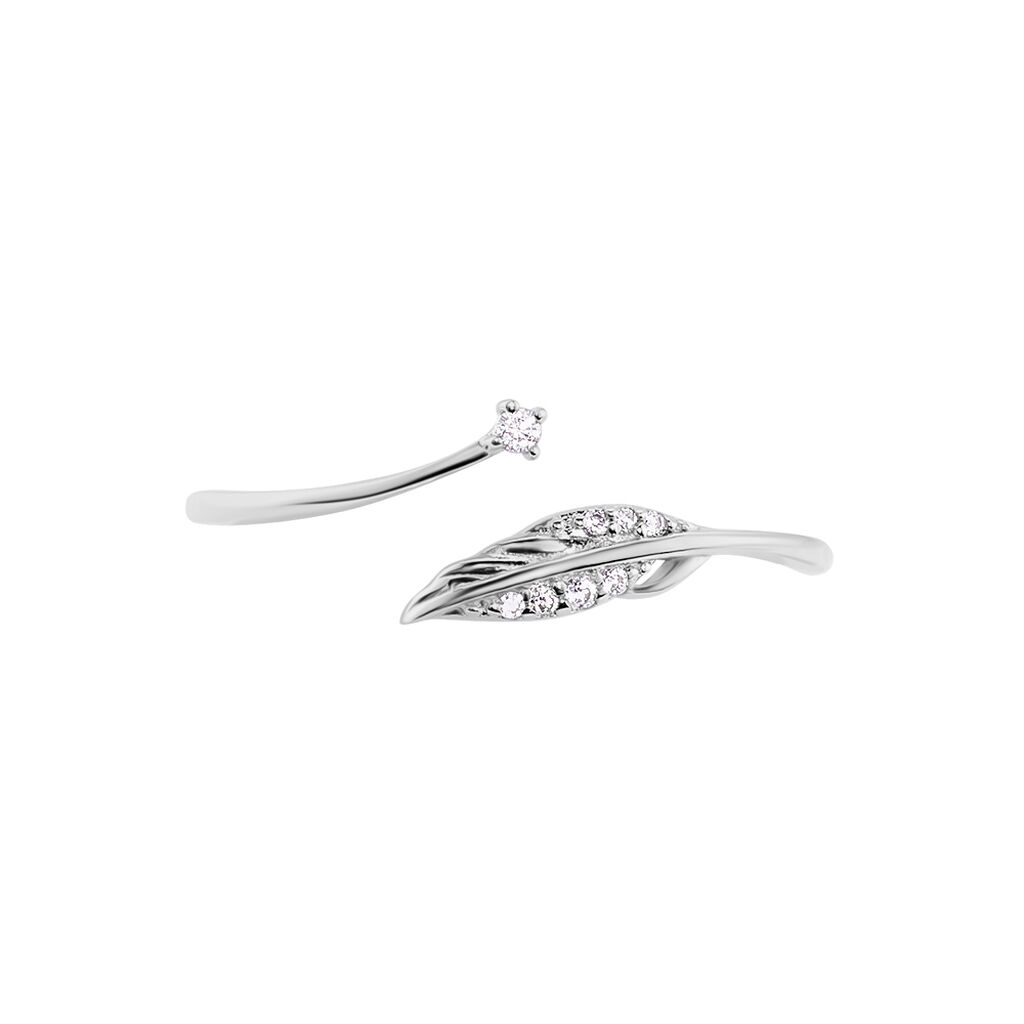 Bague Feath Argent Blanc Oxyde De Zirconium - Bagues avec pierre Femme | Histoire d’Or