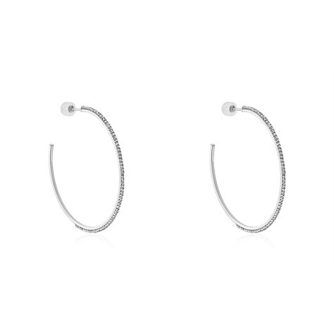 Créoles Tyhana Or Blanc Oxyde - Boucles d'oreilles créoles Femme | Histoire d’Or