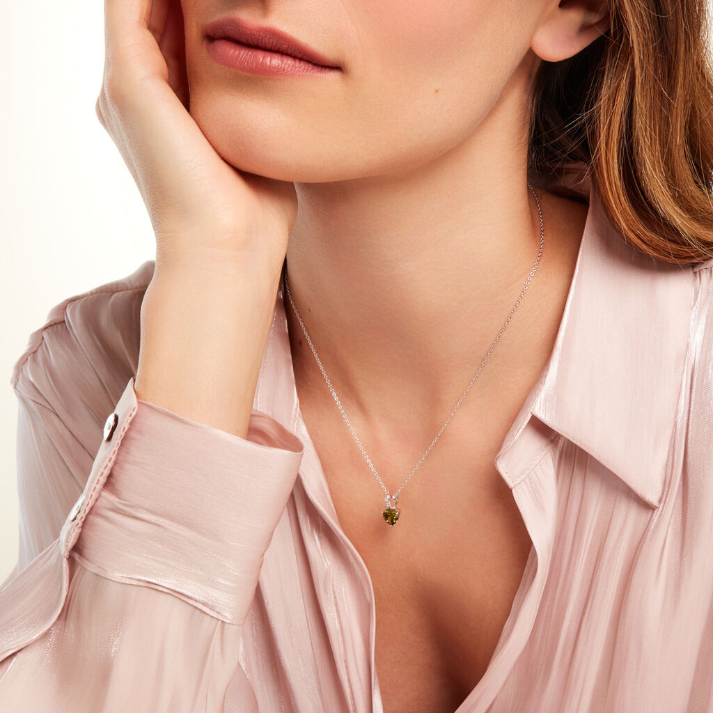 Collier Atieno Argent Blanc Oxyde De Zirconium - Colliers fantaisie Femme | Histoire d’Or