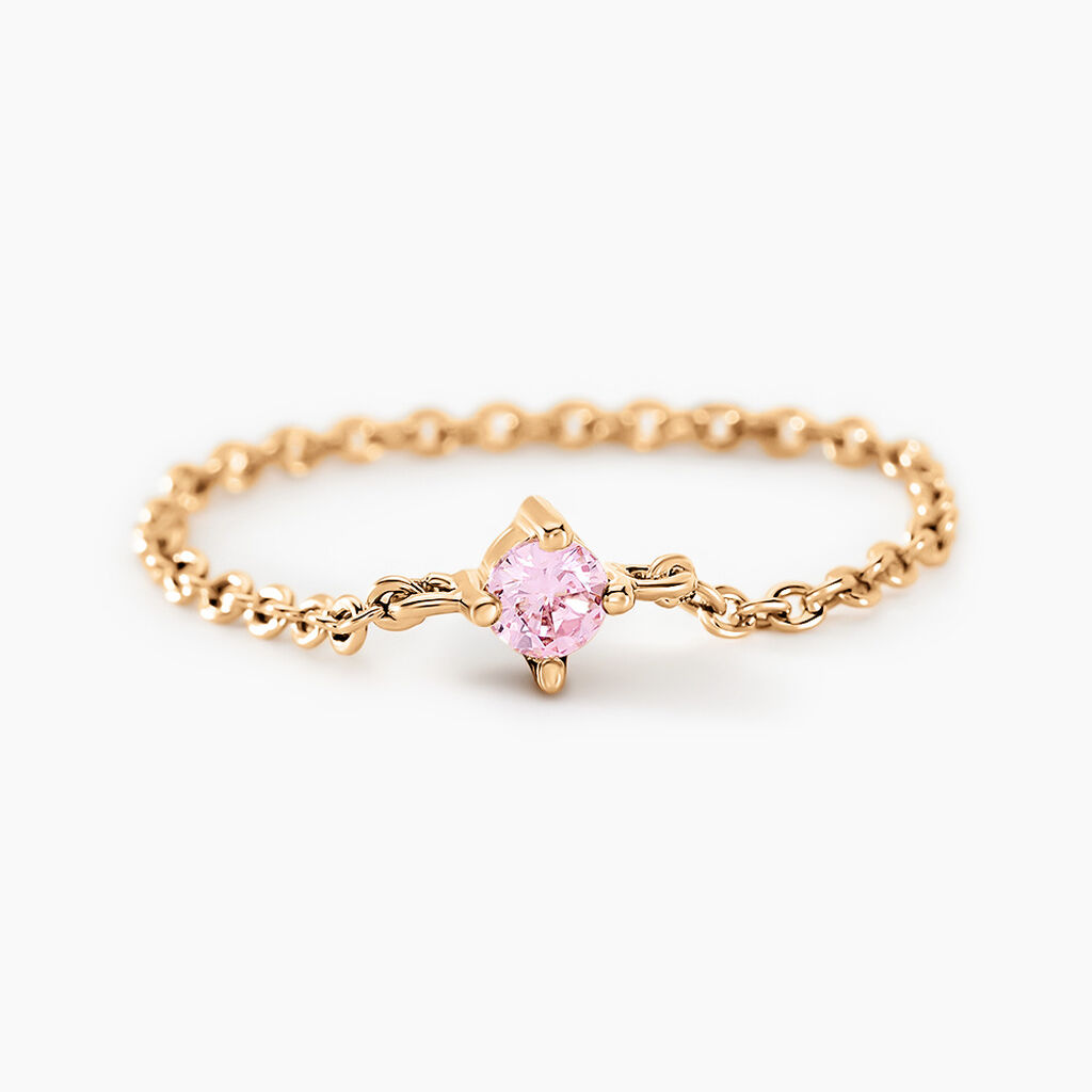 Bague Lilou Plaqu&eacute; Or Dor&eacute; Oxyde De Zirconium - Bagues solitaires Femme | Histoire d&rsquo;Or