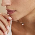 Collier April Argent Blanc Oxyde De Zirconium - Colliers fantaisie Femme | Histoire d&rsquo;Or
