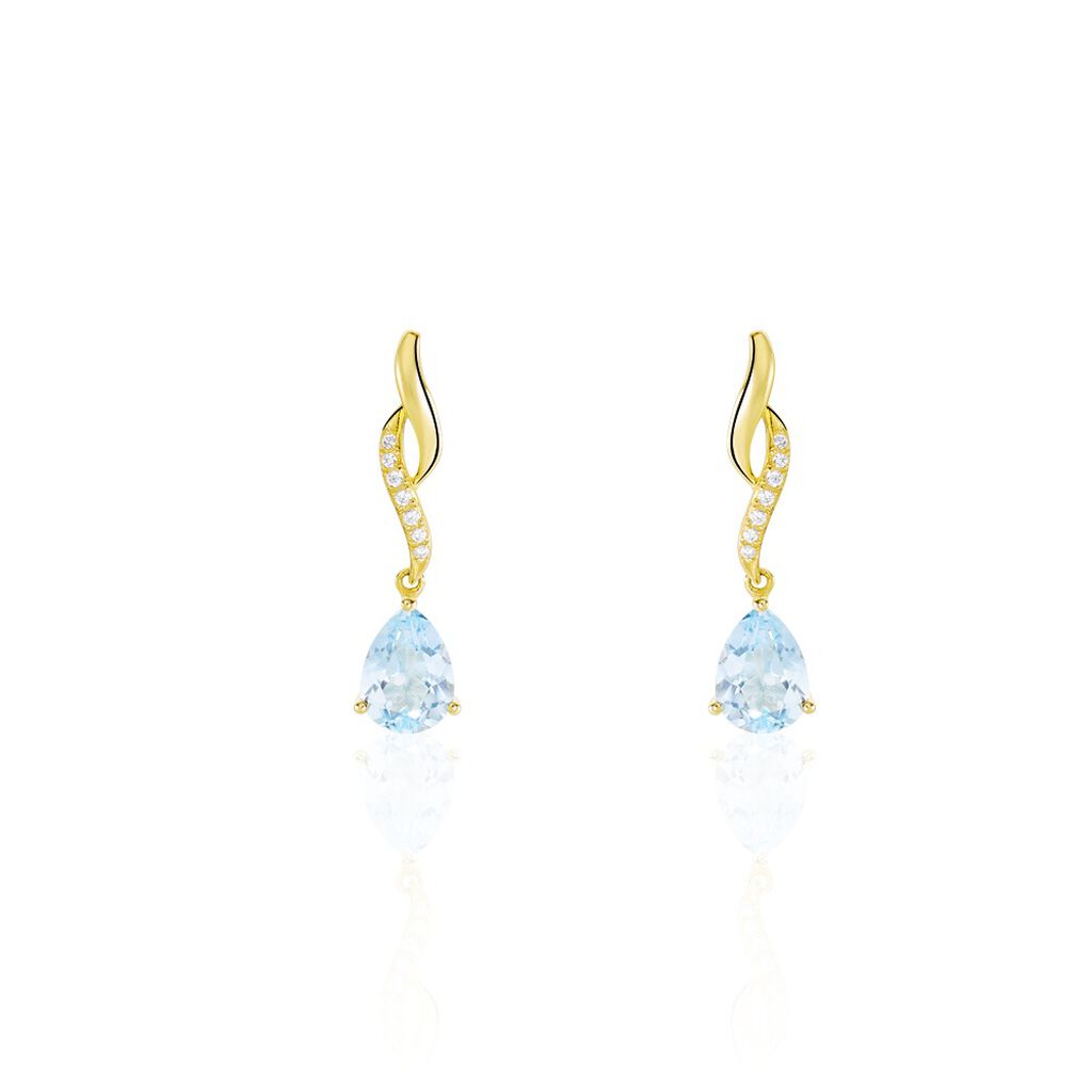Boucles D'oreilles Pendantes Or Jaune Assaf Topaze - Boucles d'oreilles pendantes Femme | Histoire d’Or