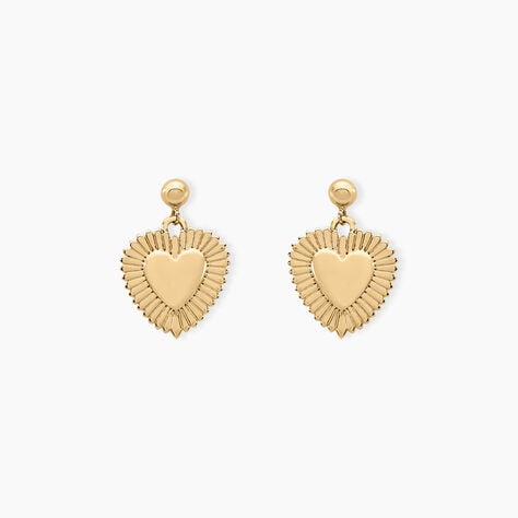 Boucles D'oreilles Pendantes Vasthie Plaque Or Jaune - Boucles d'oreilles fantaisie Femme | Histoire d&rsquo;Or