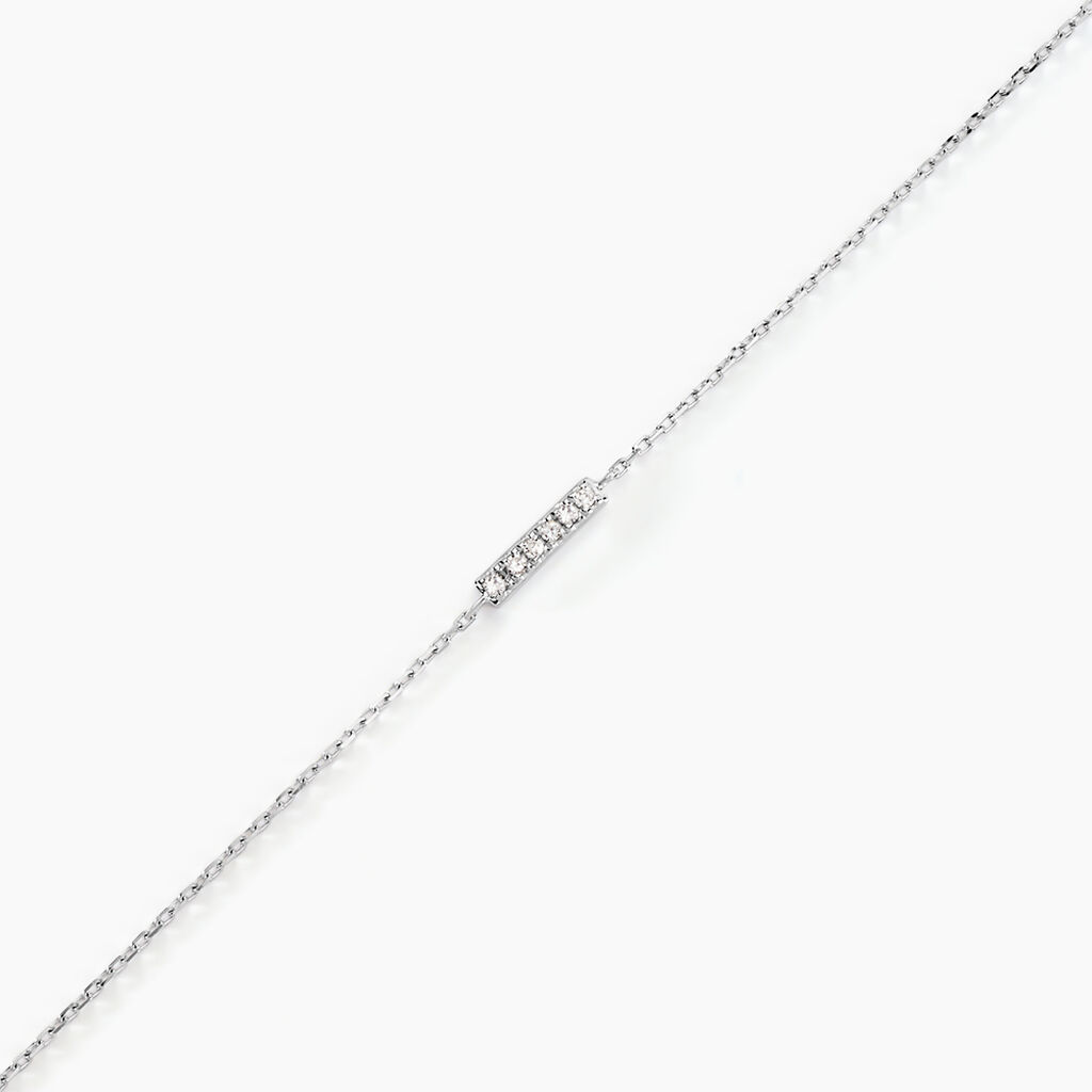 Bracelet Jonc Aprhodisia Blanc Diamant Blanc - Bracelets Femme | Histoire d’Or