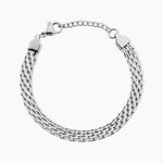 Bracelet Metropolitan Maille Fantaisie Acier Blanc - Bracelets Femme | Histoire d&rsquo;Or