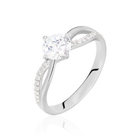 Bague Solitaire Essie Argent Blanc Oxyde De Zirconium - Bagues solitaires Femme | Histoire d’Or