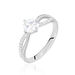 Bague Solitaire Essie Argent Blanc Oxyde De Zirconium - Bagues solitaires Femme | Histoire d’Or