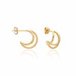 Cr&eacute;oles Preeti Plaqu&eacute; Or Jaune - Boucles d'oreilles cr&eacute;oles Femme | Histoire d&rsquo;Or