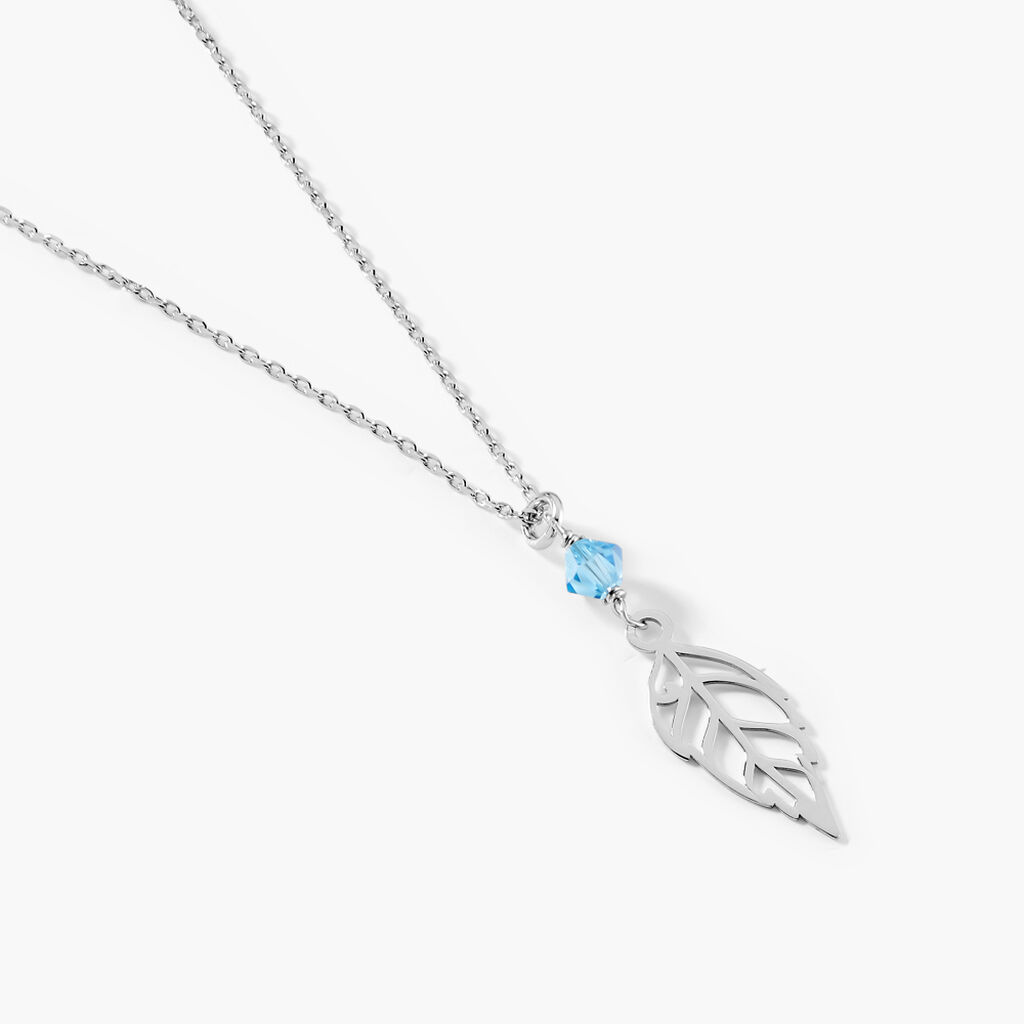 Collier Argent Blanc Angelika Pierres Synthetiques - Colliers Plume Femme | Histoire d’Or